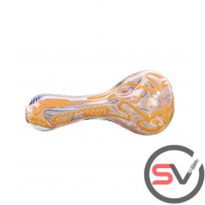 PINK CORAL GLASS HAND PIPE 5inch 1CT